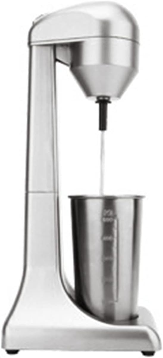 Electric Milk Shaker Maker, Commercial Singal Head Milk Shaker, Stainless Steel Milk Shake Machine Drink Mixer, 100w,23000 Rmp, with 500ml Stainless Steel cup, 15.2*7*4.9in, Silver