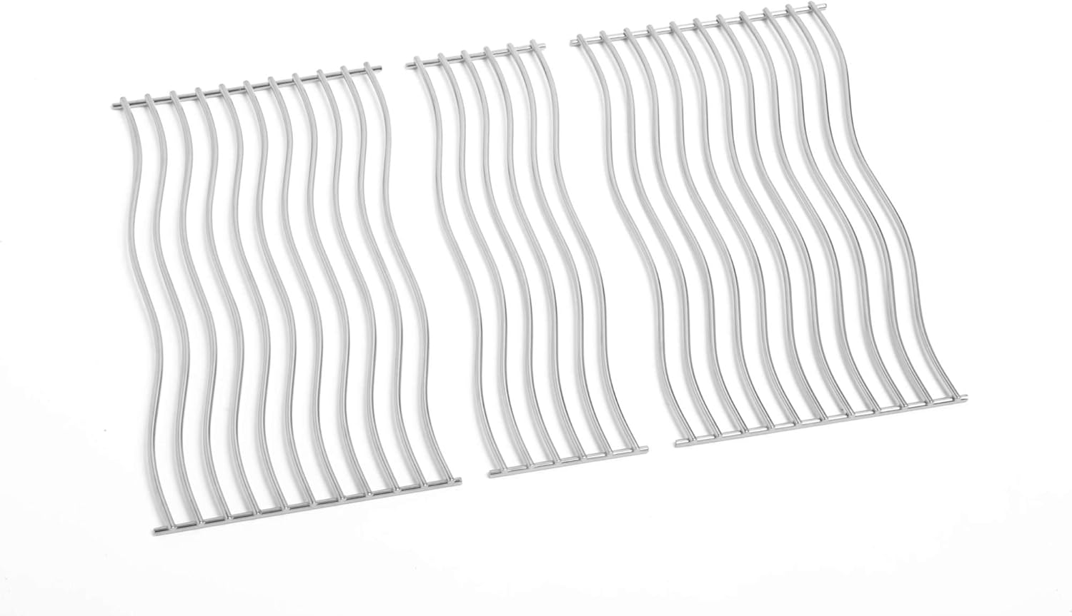 Napoleon S87003 Replacement Nonstick Stainless Steel Waved Cooking Grids for Triumph 410 Grills, Silver (Set of 2)