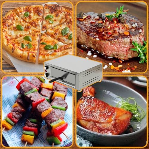 Electric Pizza Oven, Grilled steak, baked with Timer Stainless Steel Pizza Baker, Indoor, Countertop, Commercial pizza maker, for Home Pizza Cooker, 50-340℃