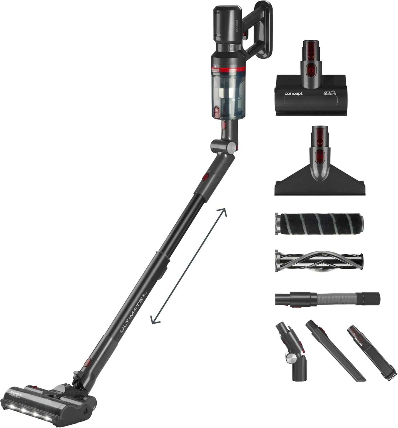 Concept VP6150 3 in 1 Ultimate UV Power Vacuum Cleaner 29.6V, Black