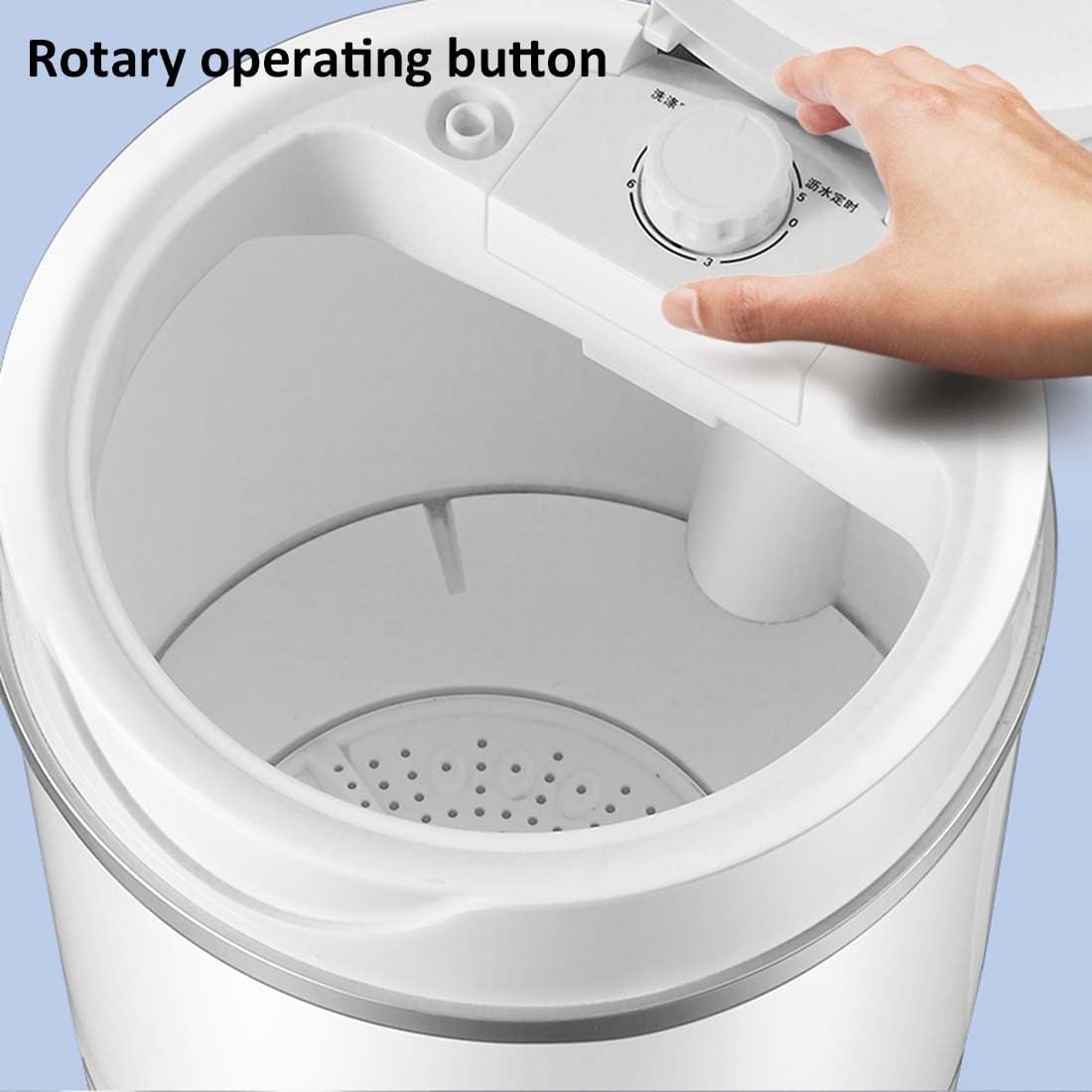Small Portable Washing Machine 4.5L Capacity Home Clothes Washer Deep Cleaning Small Items 47x30x30cm/18.5x13x13in for Apartments Camping Travel