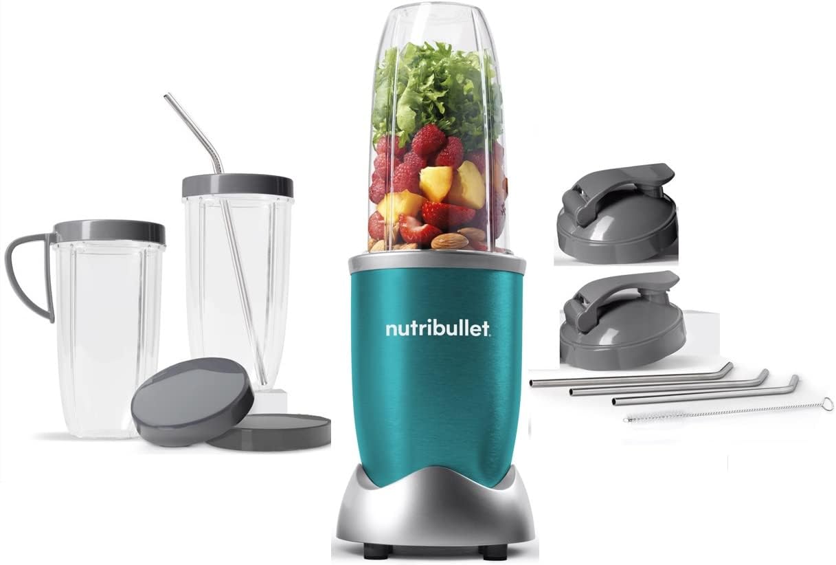 Nutribullet 14 Piece Nutrition Extractor 600W Blender Juicer NBR-1401 Nutri Bullet (Turquoise)