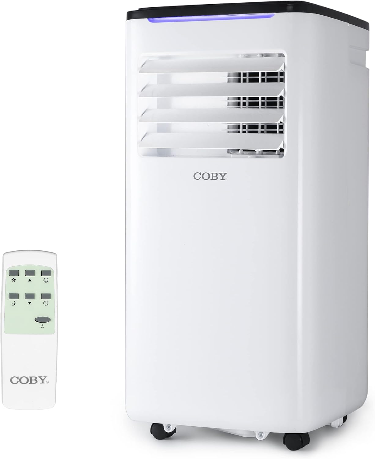 COBY Portable Air Conditioner 3-in-1 AC Unit, Dehumidifier & Fan, Air Conditioner 9,000 BTU Portable AC Unit for 400 Sq. Ft. with Remote Control, 24-Hour Timer, & Installation Kit