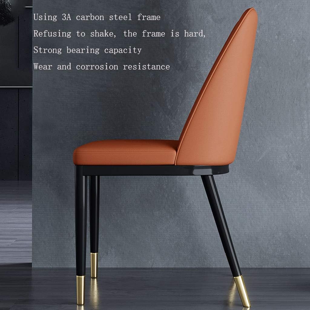 Dining Chair Kitchen Dining Room Furniture Chairs Modern PU Leather High Back Padded Soft Seat Dining Chair for Living Room Desk Patio Terrace Office Kitchen Lounging (Color : Blue)