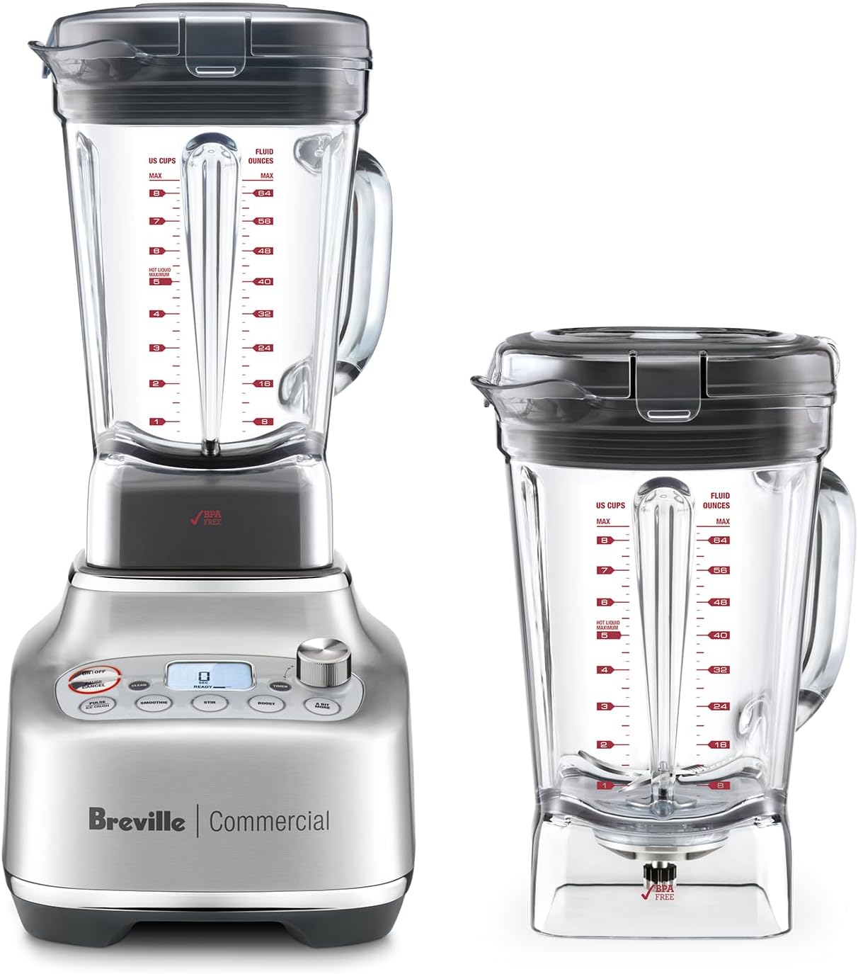 Breville Commercial Super Q Pro Blender, Brushed Stainless, CBL920BSS1BNA1, 68 oz Capacity, Brushed Stainless Steel