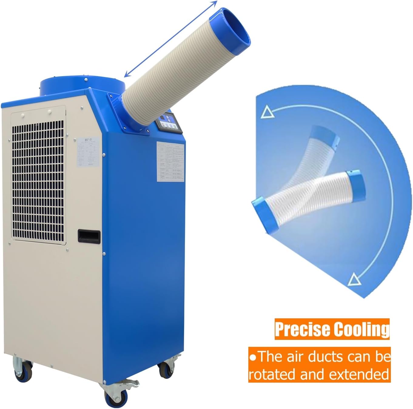 Commercial Spot Cooler Mobile Cooling Air Conditioner Outdoor Air Conditioner 11900BTU/H Industrial Single Column Air-Cooled 220V 480m³/h