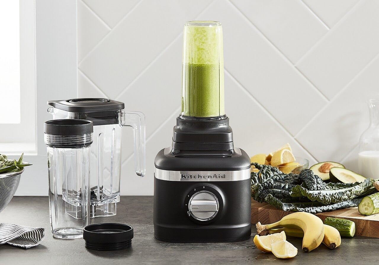 KitchenAid K150 3 Speed Ice Crushing Blender with 2 Personal Blender Jars - KSB1332BM