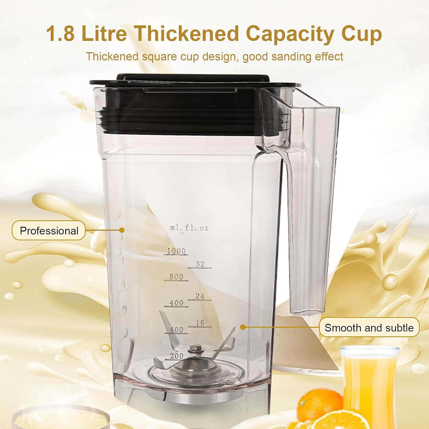 Commercial Blender Smoothie Maker - 2200 W Professional Ice Crusher with Sound Enclosure, 5 Preset Programs & 1.8 L Capacity, for Coffee Shops, Restaurants, Shakes, Smoothie Drinks