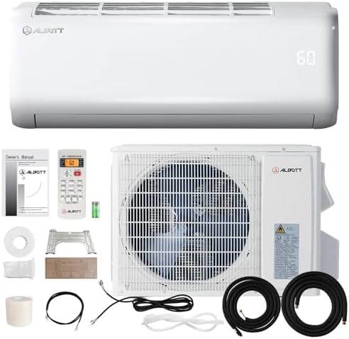 Albott Mini Split Air Conditioner Heat Pump, 24000 BTU Inverter AC, Cools up to 1500 Sq. Ft, Energy-Efficient with Self-Cleaning, SEER2 19, 220V, Ideal for Home, Office, Bedroom