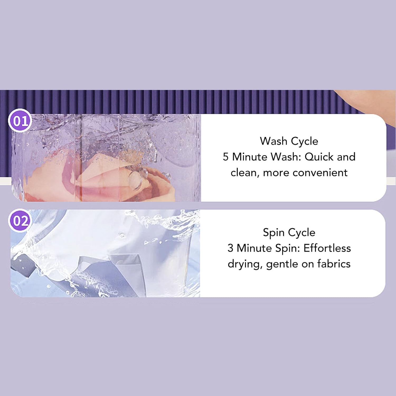 Fockety Portable washing machine, 2L rechargeable cordless mini washer with spinning and red blue light options, for travel apartment dorm bras underwear baby clothes (Beige)