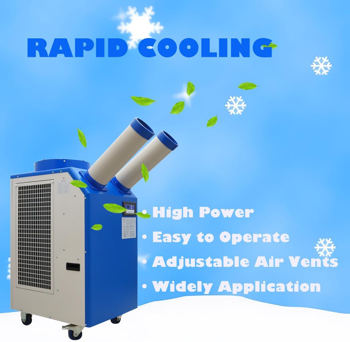 220V Commercial Industrial Air Conditioner Portable Industrial Spot Cooler Mobile Air Conditioner 780m³/h