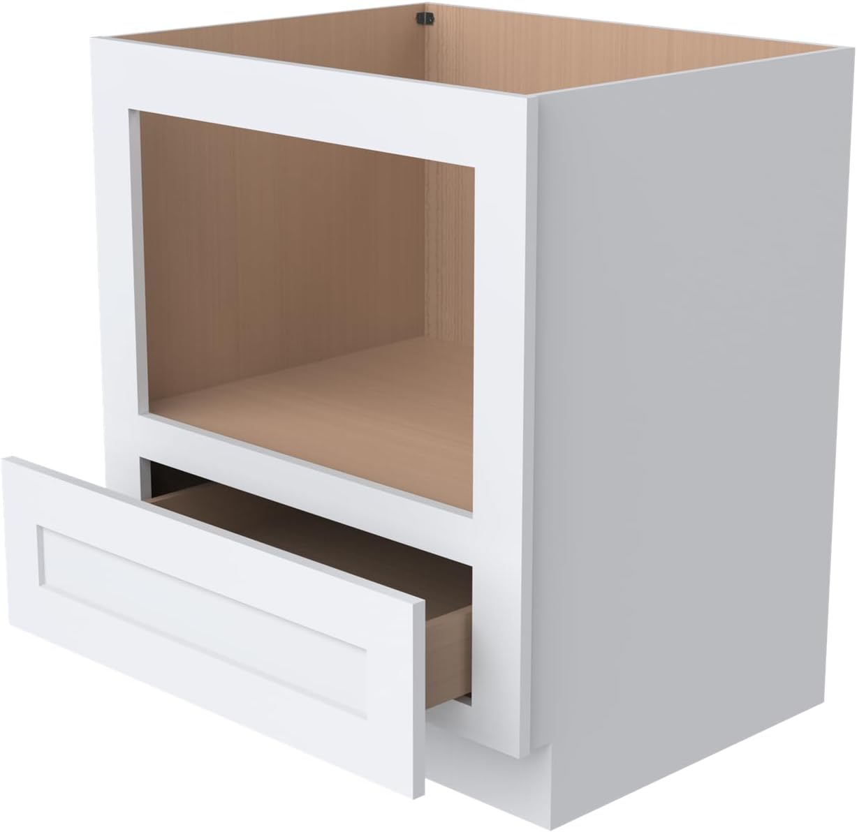 Microwave Base Cabinet – Solid Wood Shaker Style Kitchen Storage Base Unit with Drawer & Soft-Close Doors, RTA Pantry Cupboard for Dining Room, Coffee Bar 30