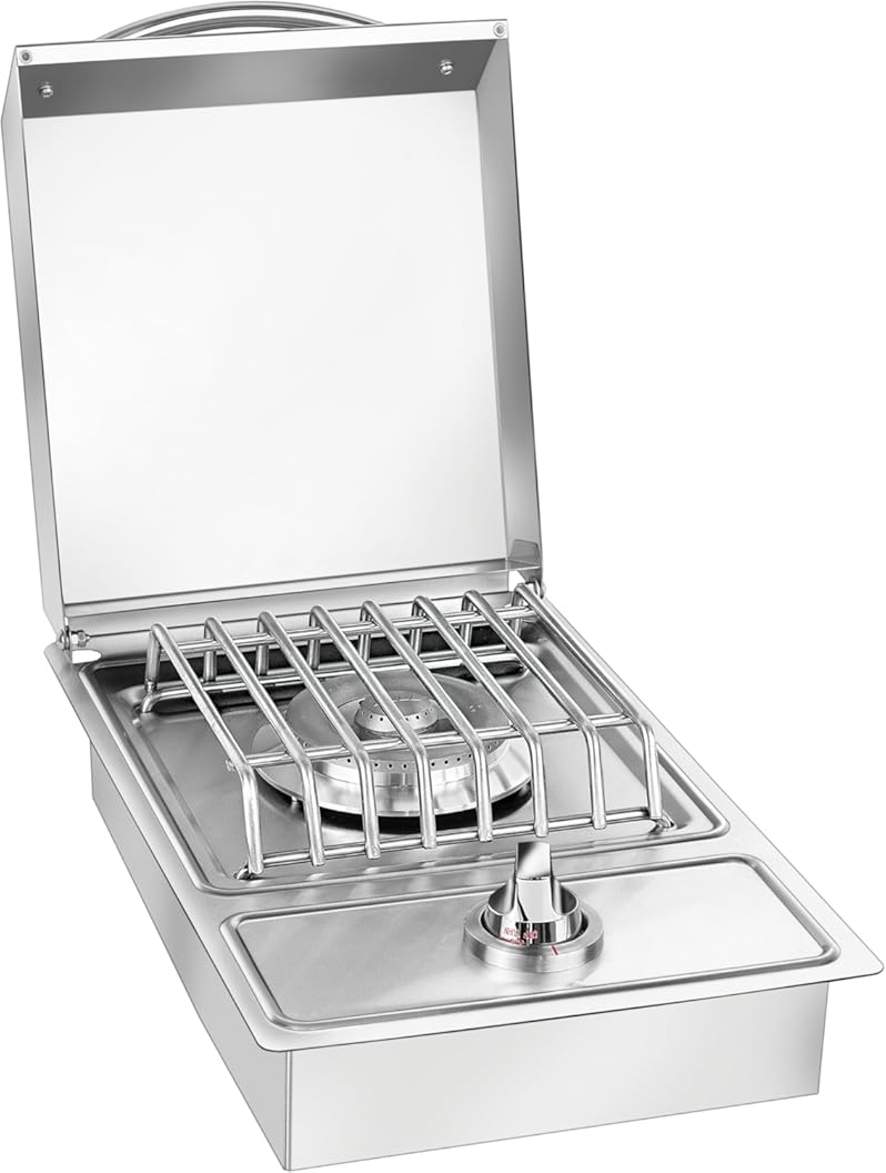 Bullet by Bull Classic Single Side Burner Stainless Steel Drop in for Outdoor Kitchen BBQ Island Liquid Propane