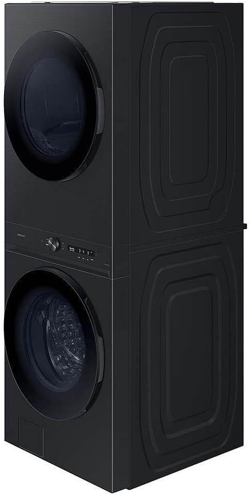 Samsung WH46DBH500EV 4.6/7.6 Cu. Ft. Brushed Black Bespoke AI Stacked Washer/Dryer