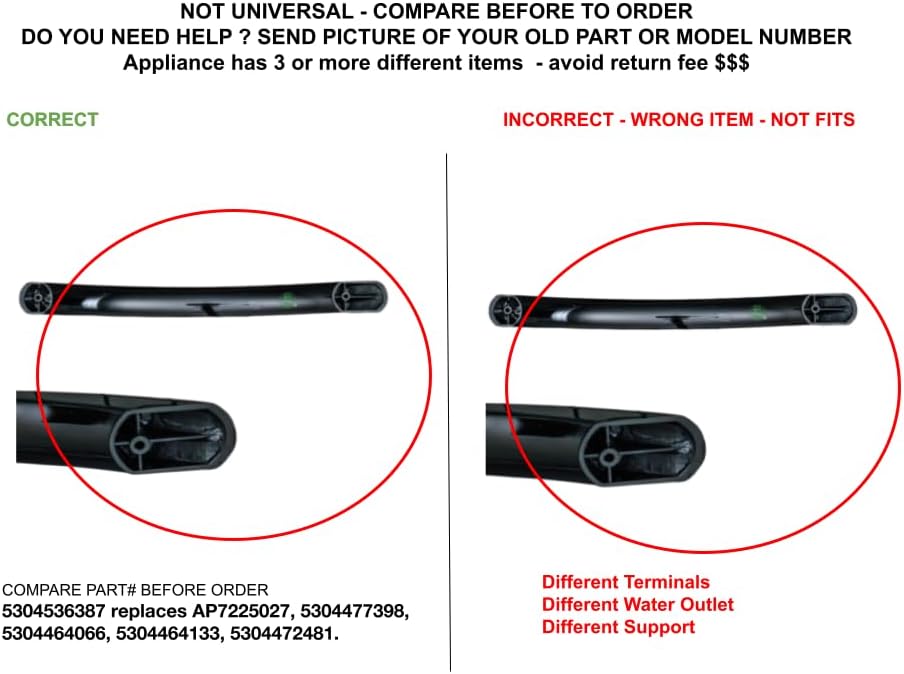 FIX17629879, 4982019 CKD982019X Compatible with Frigidaire Microwave Door Handle fits Old Model Number FIX17629879, 4982019