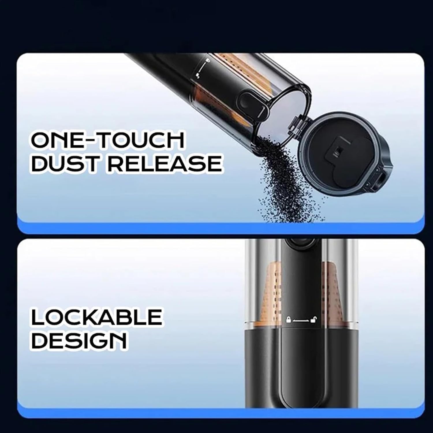 5-in-1 Handheld Vacuum Cleaner Kit, Cordless Mini Vacuum, Rechargeable Portable Dust Cleaner, Suction, Blowing, Inflatable, Brushing, Lighting 5 in 1 (White Set Edition)