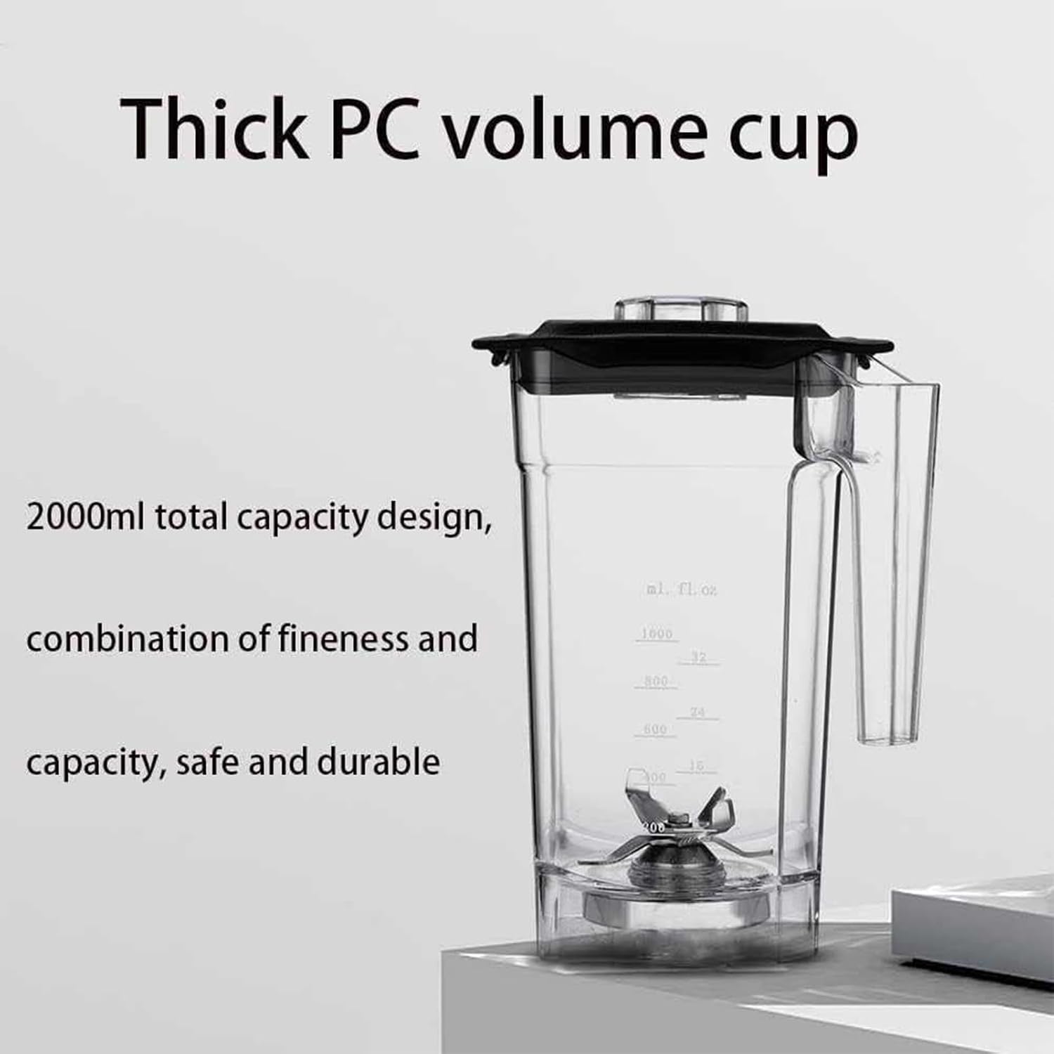 Blender Smoothie Maker, Commercial 2L Electric Smoothie Maker, 17000RPM Kitchen Blender with Soundproof Hood, for Milk Tea Coffee Dessert Leisure Shop