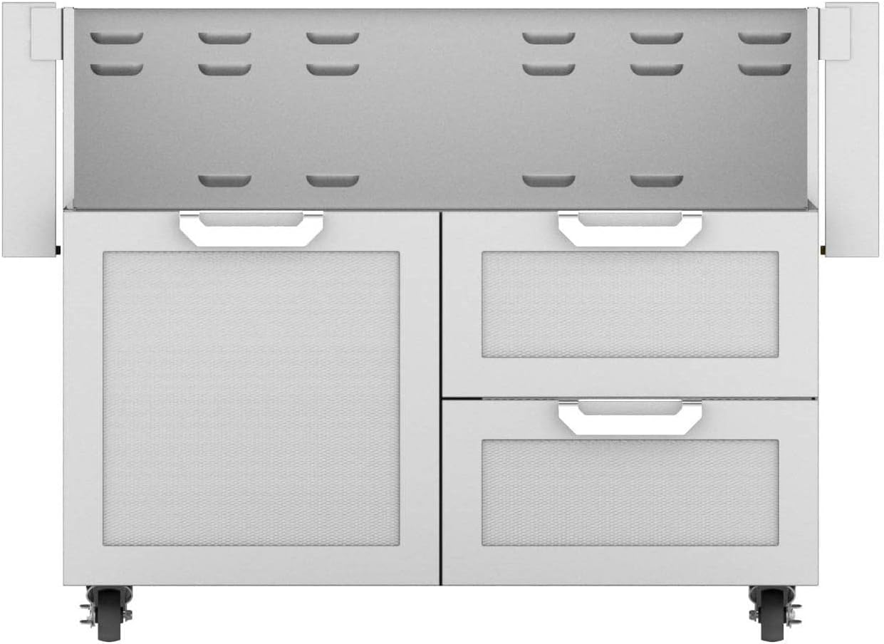 Hestan 42 Inch Wide Grill Cart with Door and Double Drawers, 42