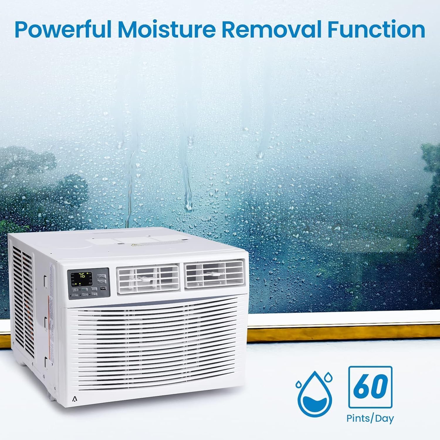10,000 BTU Window Air Conditioner with WiFi, 115V, Window AC Cools up to 750 Sq. Ft for Bedroom, Living Room, Quiet Operation with Remote & App Controll, 3 Fan Mode,Sleep&ECO Mode,Washable Filter