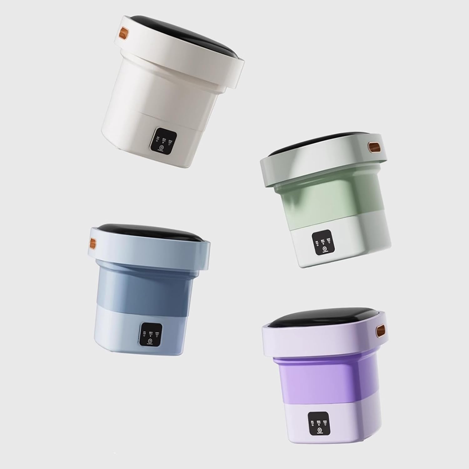 Mini Portable Washing Machine, 17L Small Foldable Washing Machine, Underwear Washer, Perfect for Household, Baby Clothes, Travel, Apartments/Dorms/RVs(Purple)