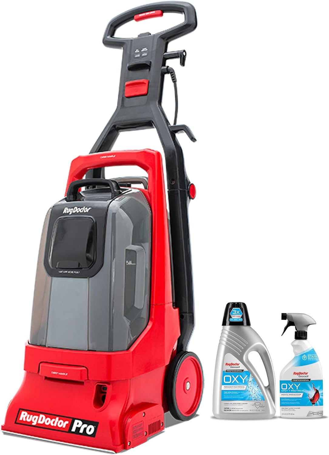 Rug Doctor Pro Deep Commercial Carpet Cleaning Machine, Oxy Bundle, Includes 48 oz. Oxy Cleaning Solution and 22 oz. Professional Oxy Spot & Pre-Treat Cleaner