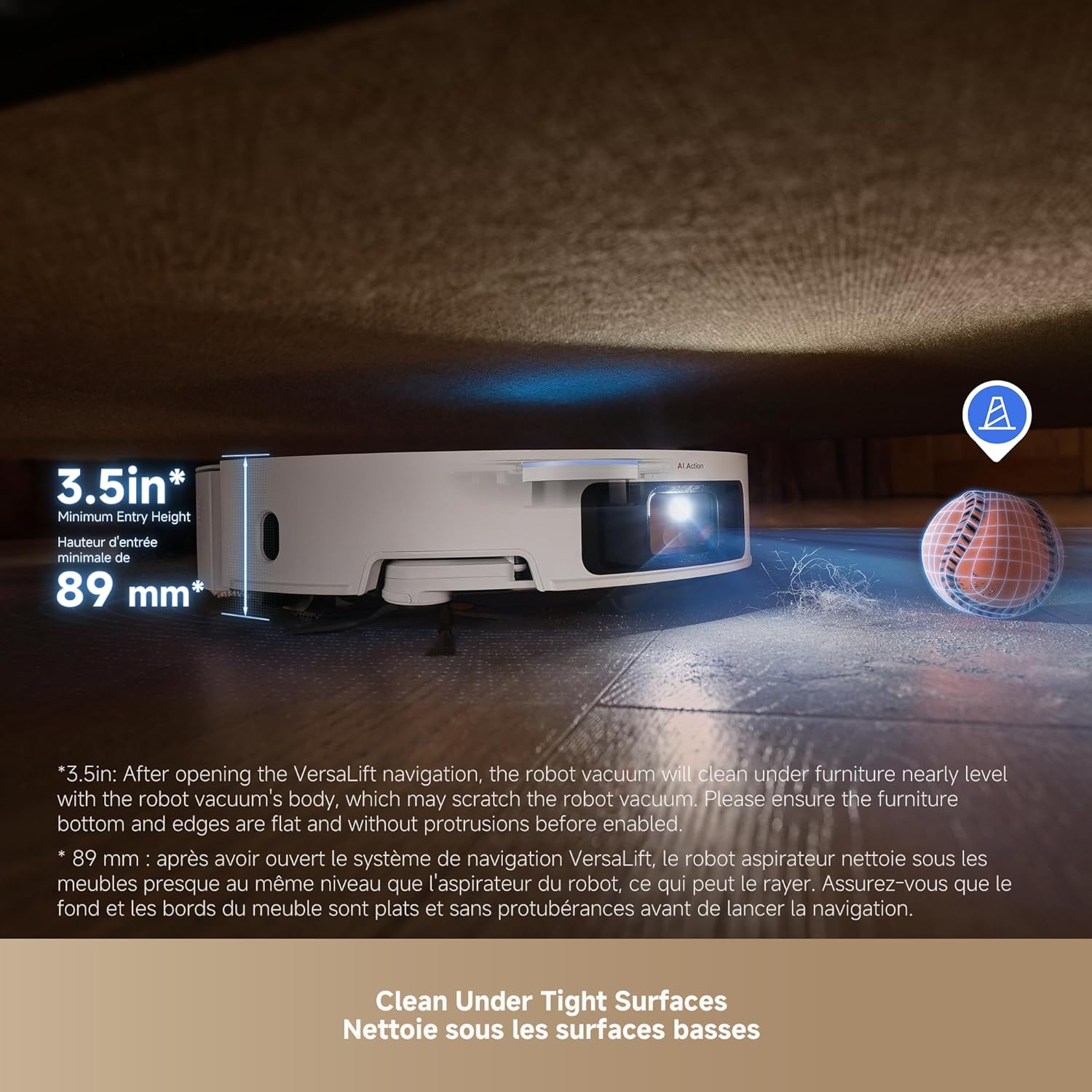 DREAME X50 Ultra Complete Robot Vacuum and Mop with Auto-Empty and Mop Self-Cleaning, 20,000Pa Suction, Obstacle Avoidance and 360° Navigation, Corner to Edge Deep Cleaning, Detangling Brush (White)