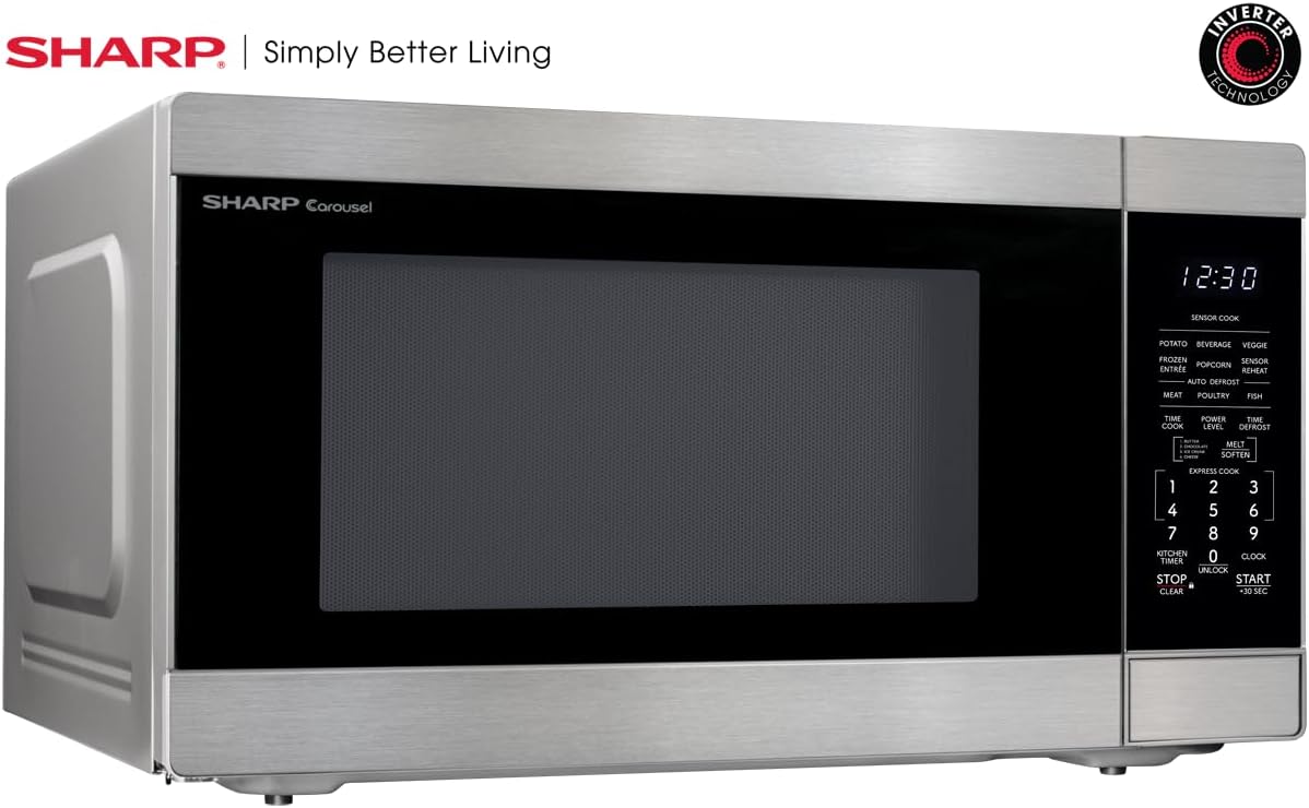 SHARP Countertop Microwave Oven with Removable 16.5
