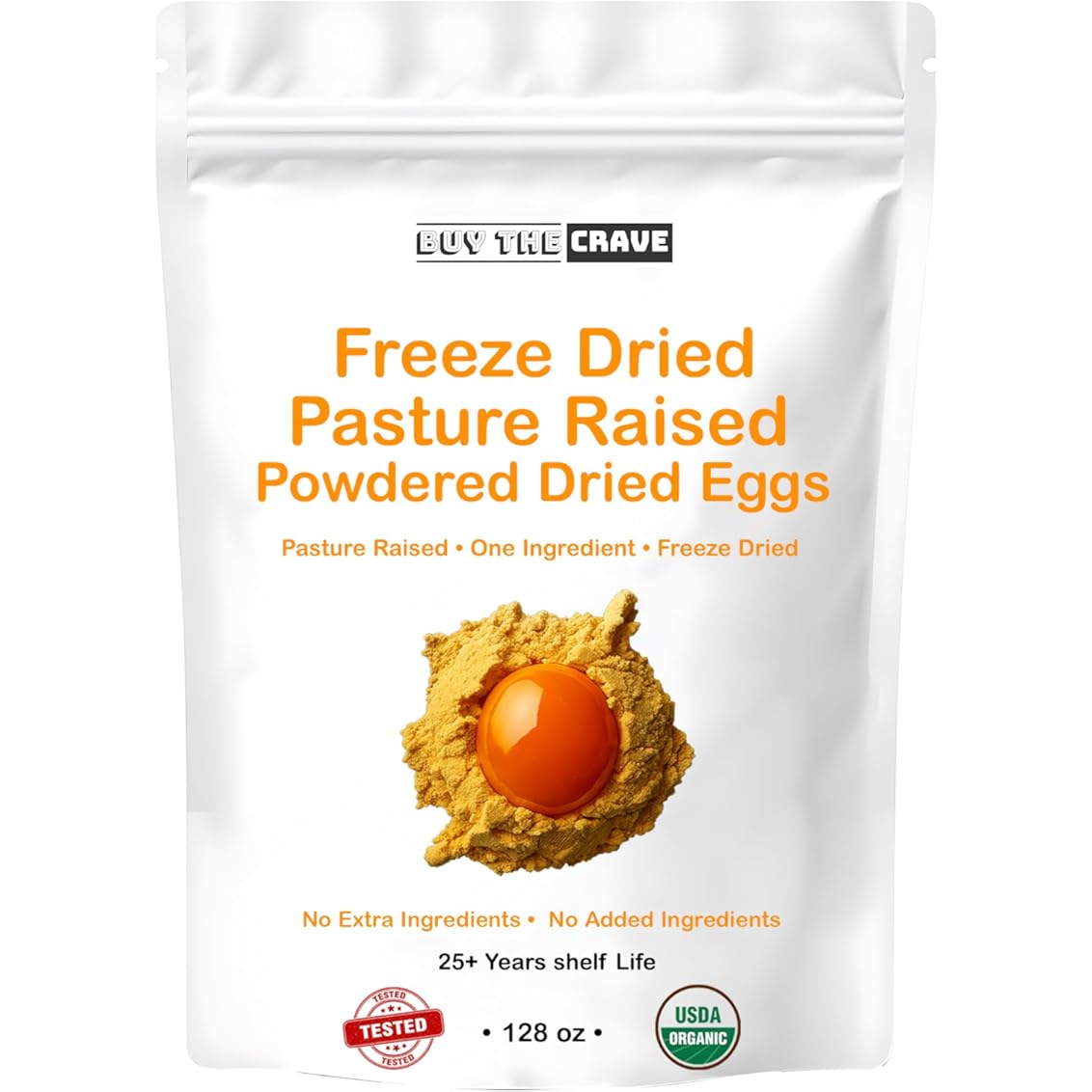 Freeze Dried Powdered Dried Eggs, 330 Servings, Makes 288+ EGGS Emergency, MRE Food Supply, Freeze Dried Foods, Adventure & Camping Essentials, 25+ Year Shelf Life