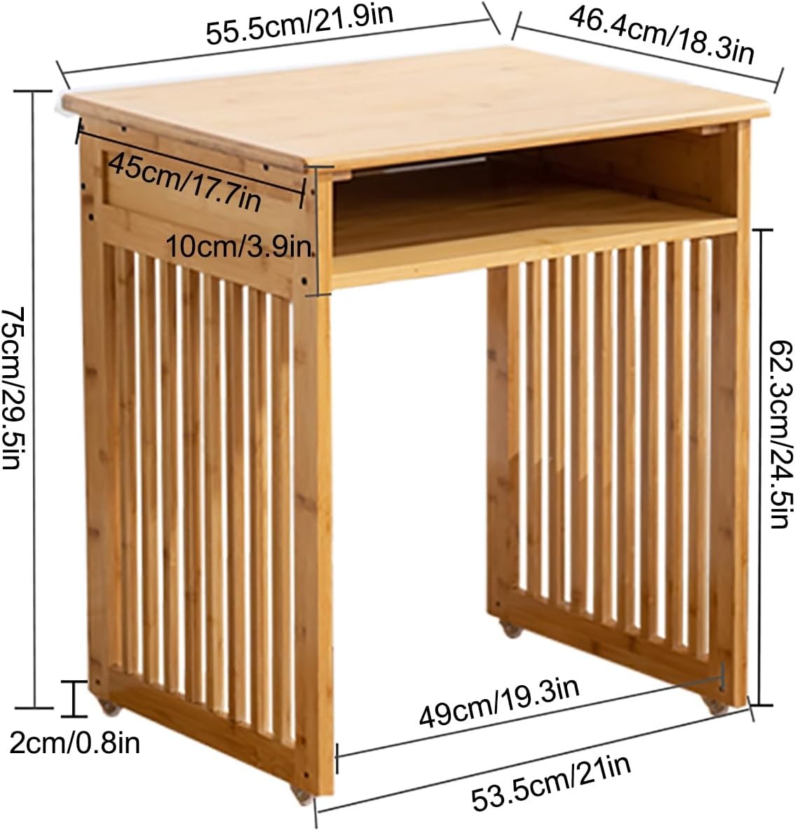 Mobile Robot Vacuum Storage Cabinet Side Table, Vacuum Hidden Open Storage Shelves Modern Side Table Storage Cabinet Compatible for Living Room Bedroom(Yellow,75cm/29.5in)