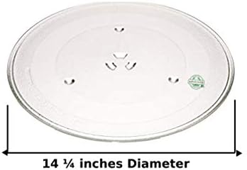 GLOB PRO SOLUTIONS WB39X10038 WB49X10193 907966 Microwave Turntable Glass Plate 14 ¼ Inches Replacement for and compatible with GE WB39X10038 WB49X10193 907966 Heavy DUTY
