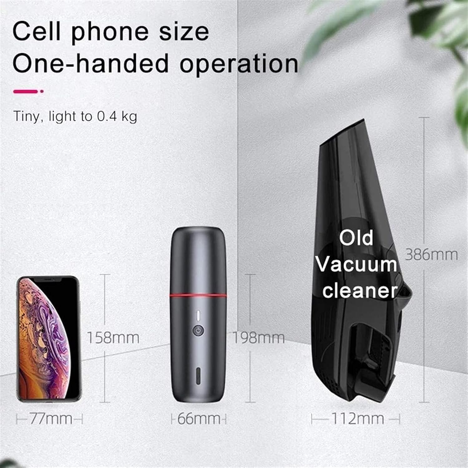 Handheld Vacuum Cleaner, Vacuum Handheld, 4000PA Battery 5000mA Power Vacuum Cleaner Wet/Dry Noise Reduction Bagless Portable Vacuum Cleaner Quick