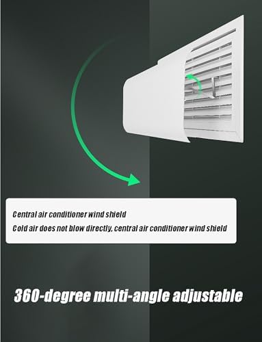 Air Conditioner Deflector Central AC Air Flow Deflector Prevent The Cold Air from Blowing Straight, Angle Adjustable, Applies to Commercial Office Public Area Home