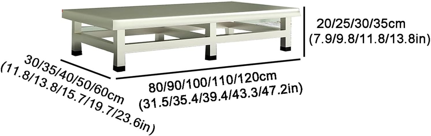 XPLKQXE Laundry Pedestal Washing Machine Tray Mat, Heavy Duty Appliance Riser, Stainless Steel Raised Shelf Base for Washer/Fridge/Dryer, No Assembly(120x50x20cm)