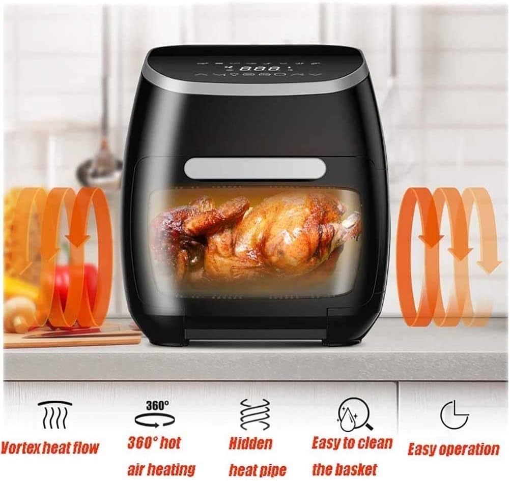 11.5-Quart Air Fryer, Crisp,Cook,Rotisserie, Dehydrate; 7-in-1 Cooking Features; Deluxe Air Frying Accessories
