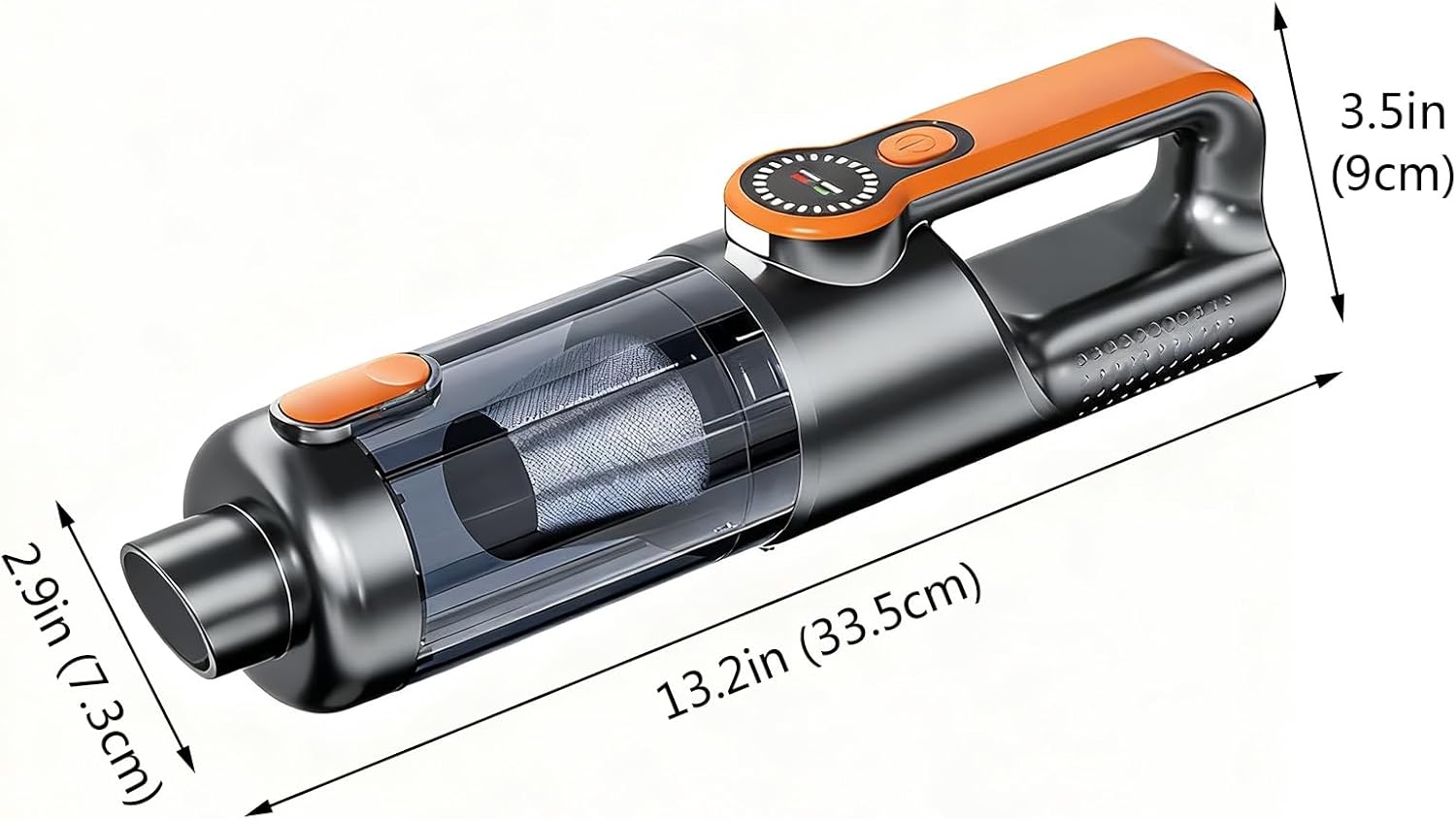 Handheld Vacuums 2-in-1 Cordless, Wet/Dry Use, 16KPA Power, 26Mins Battery, Portable for Car Spills, Pet Accidents & Home Messes, Compact Design with Washable Filter(Orange)