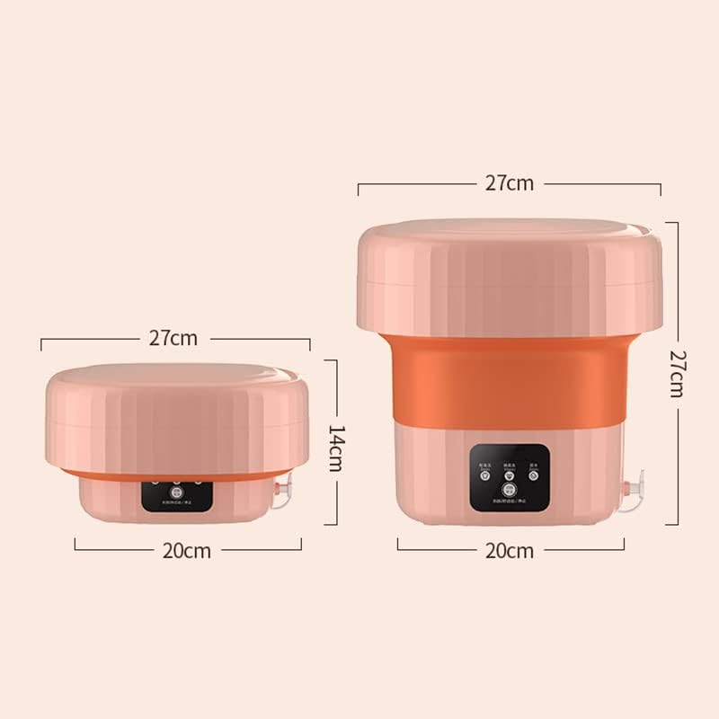 Portable Washesing Machine,Foldable Mini Washesing Machine,6L Lidacity for RV Travel and Dorm Use Home Small(S-Pink)