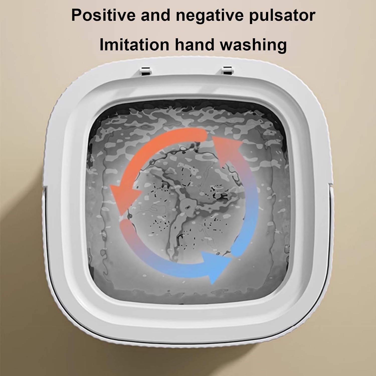 Portable Mini Washing Machine, 16L Small Foldable Washer with Dehydration, Large Capacity Folding, for Baby Clothes Socks Underwear, Apartment Dorm Camping Travel(Brown)