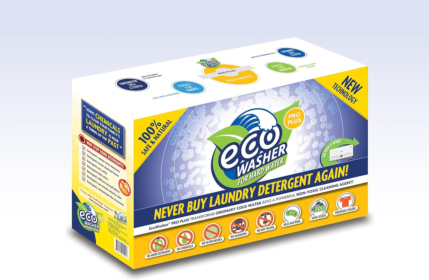 NEW to Amazon EcoWasher®ProPlus #1 Hard Water Ozone Laundry Solution| Celebrating 13th Anniversary Model Combining Ozone Ionization 
