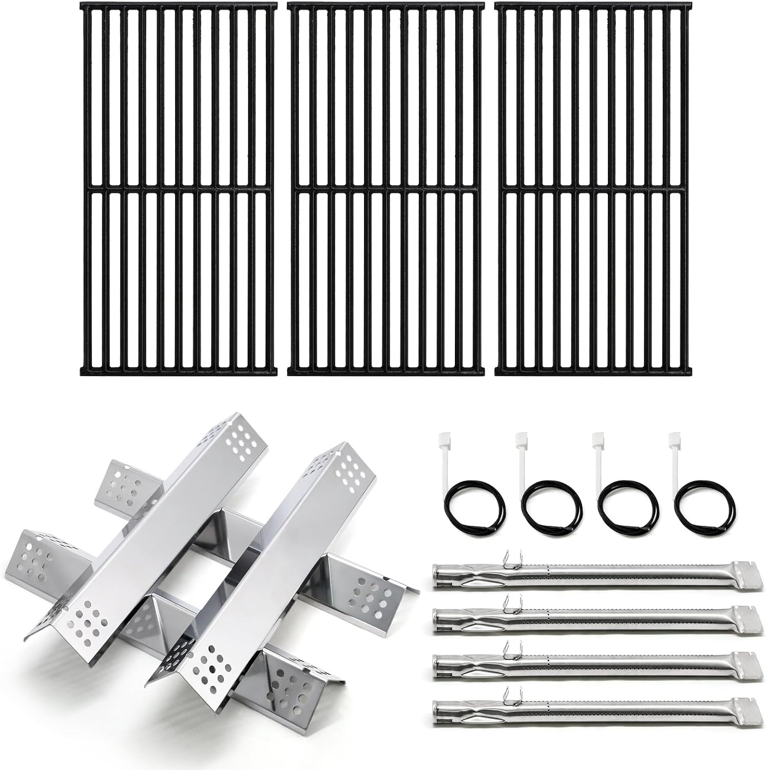 Adviace Replacement Parts for Monument Grill 35633 41847NG 24367 24633 17842, A0212804 Cooking Grid A0212926 Main Burner D010012307 Flame Tamer Igniter for 35633 Monument Grill 4-Burner Grill