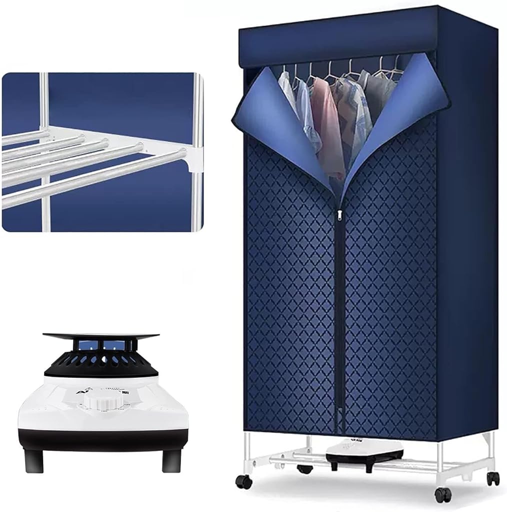 1000W Heated Clothes Dryer, Portable Electric Clothes Dryer, Large Capacity 15kg Stainless Steel Heated Clothes Airer With 180min Timing, For Apartment Home(Exclusive Model)