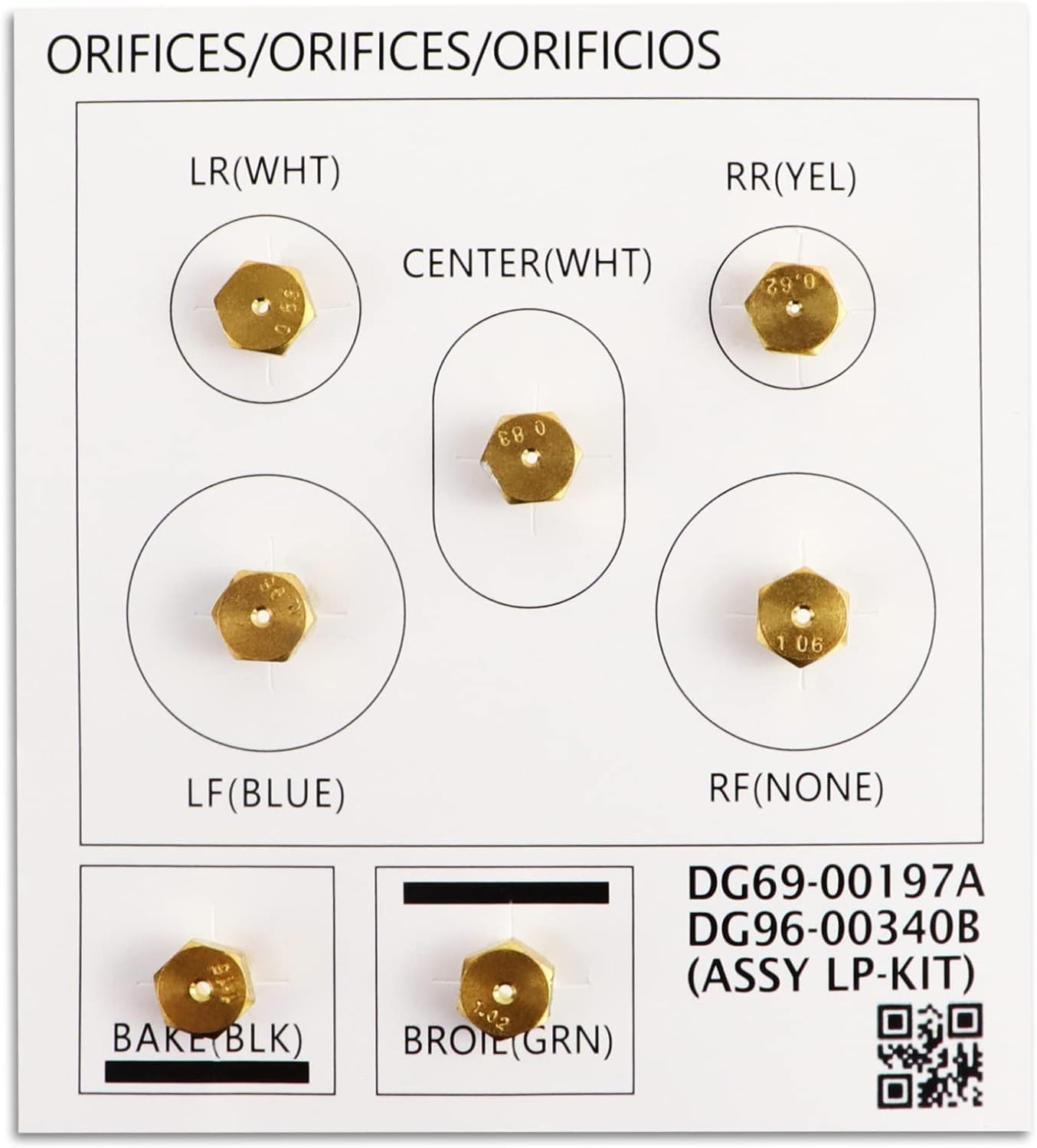 DG96-00340B Conversion Liquid propane (LP) kit