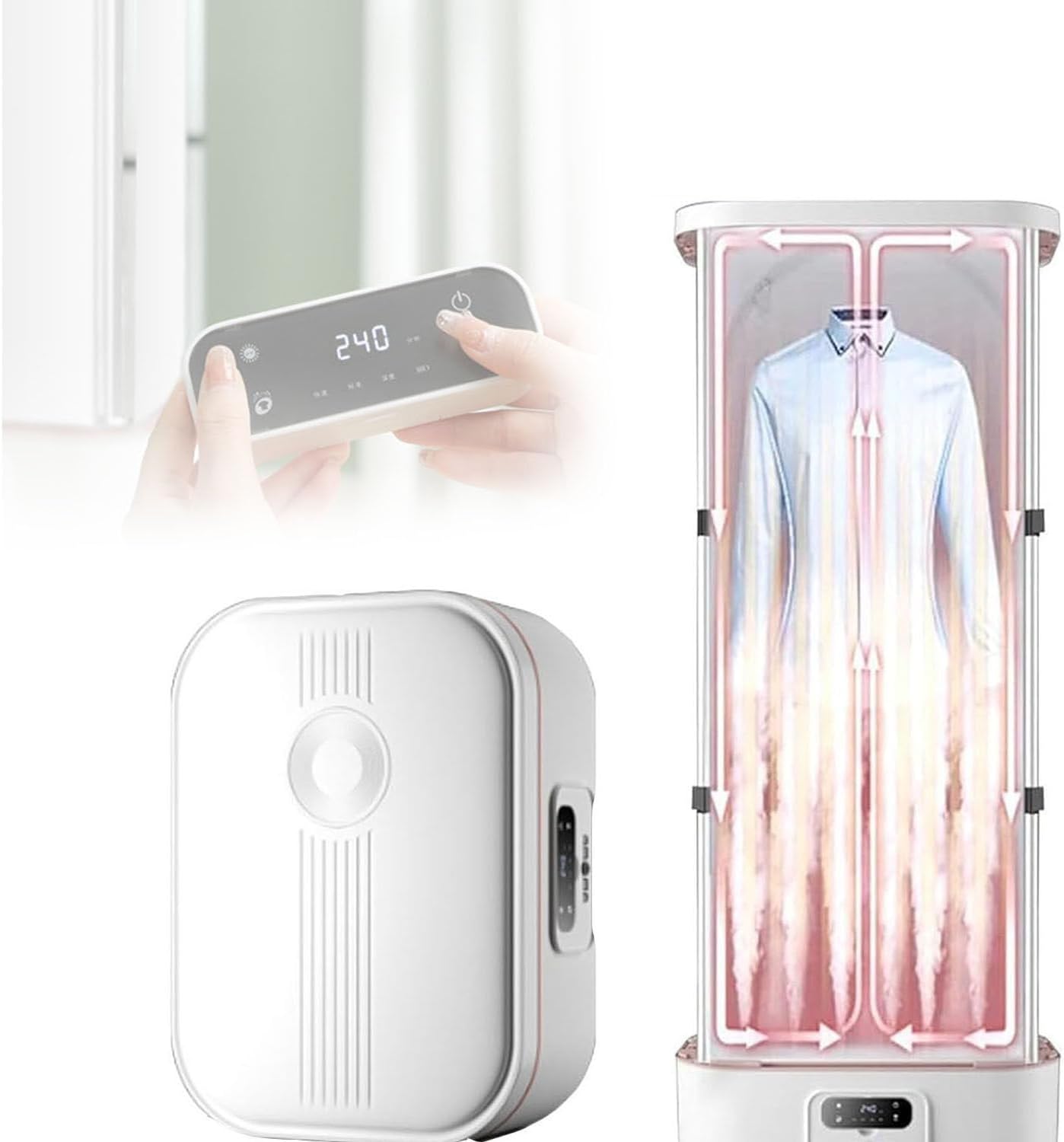 Fully Automatic Steam Ironing Dryer，Garment Steamer,Automatic Ironing Machine，Standing Garment Steamer, with Remote Control Electric Clothes Drying Rack, for Clothes & Fabric