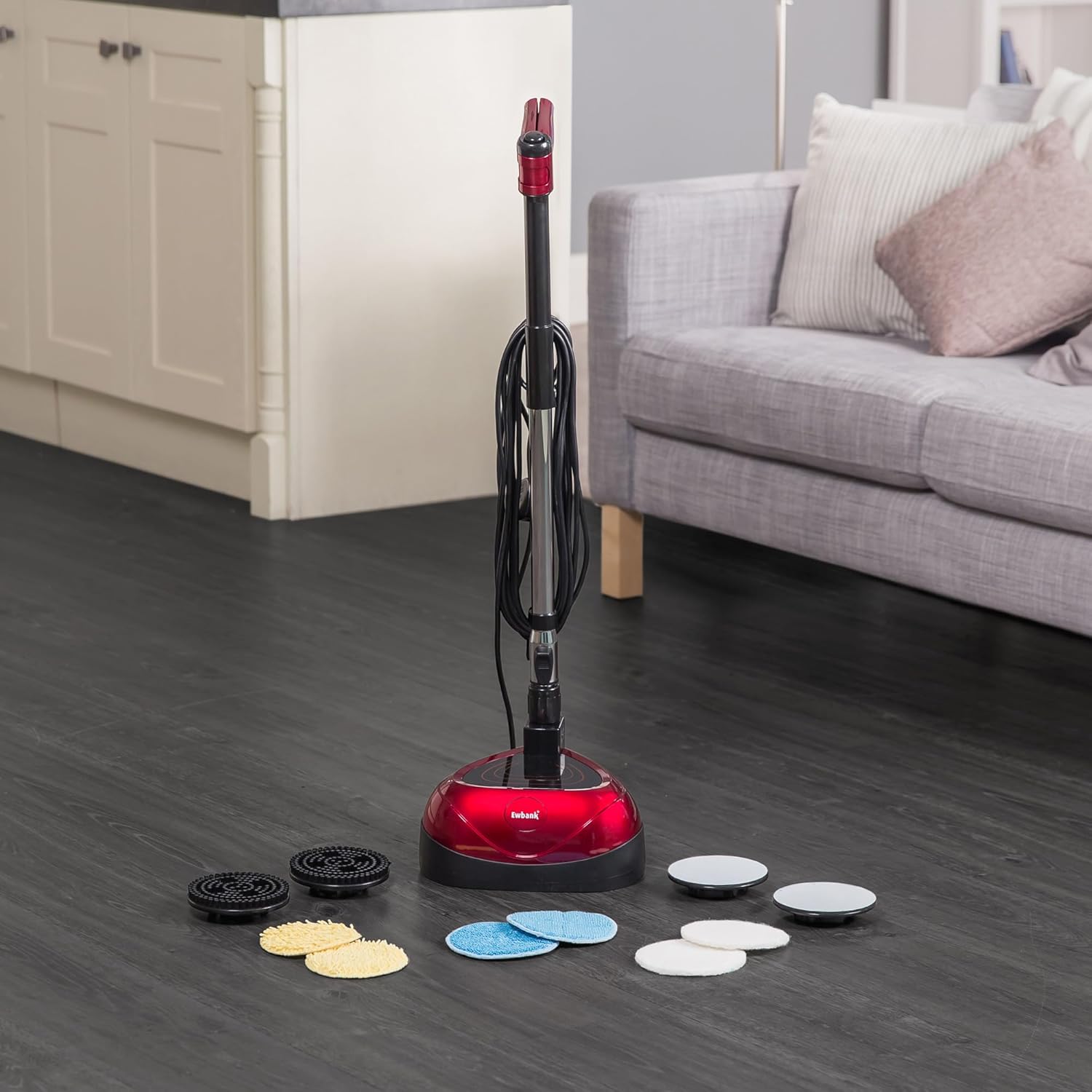 Ewbank EP170 Complete Floor Cleaner, Washer, Scrubber, Scourer, and Polisher, Interchangeable Brushes and Pads, 2200 rpm