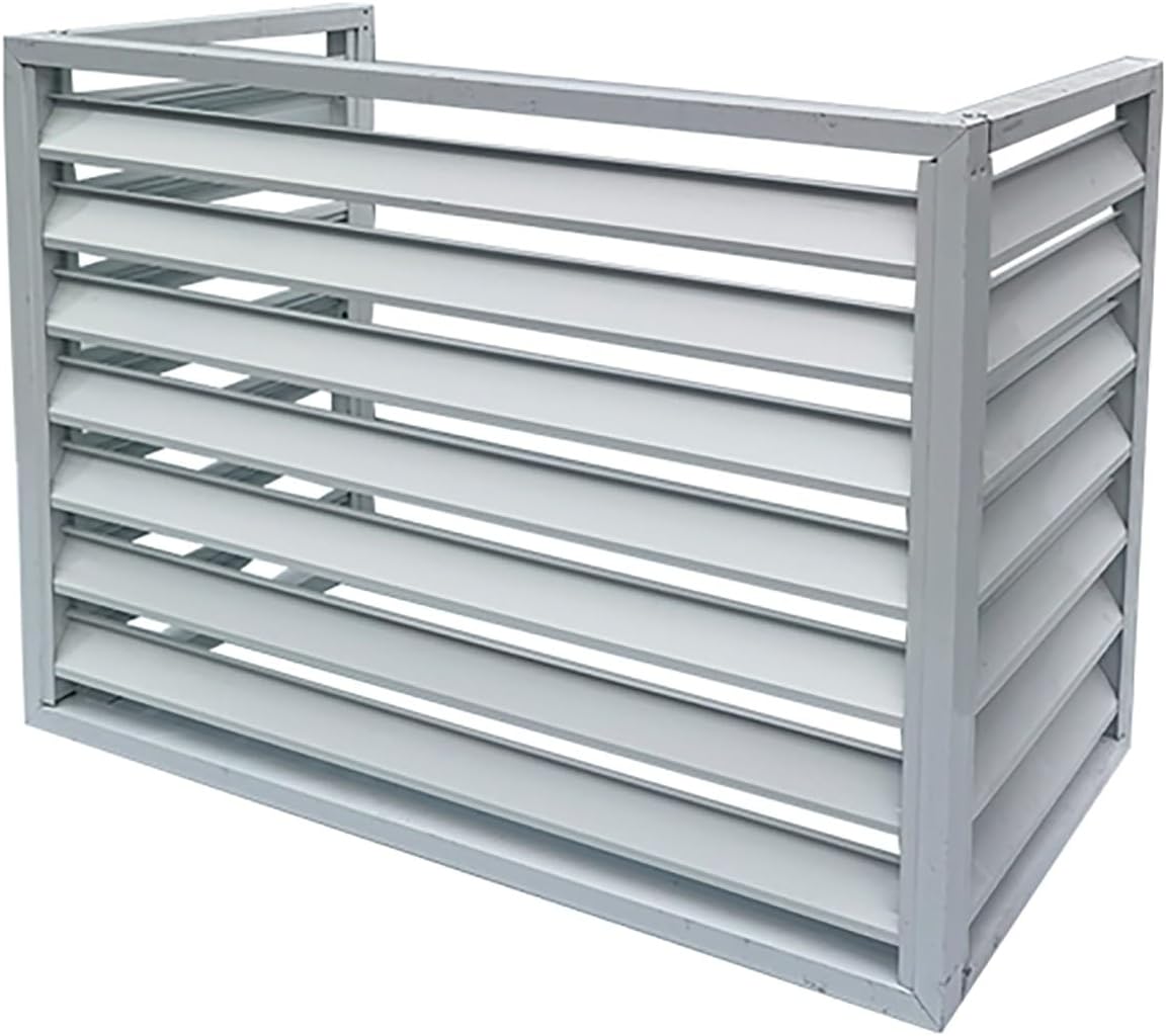 Outdoor Privacy Fence Screen Air Conditioner Cover for Outside Units, Aluminum Air Conditioning Cover Condenser Protective Cover, Trash Can Enclosure Flower Stand Decorative Ac Cov
