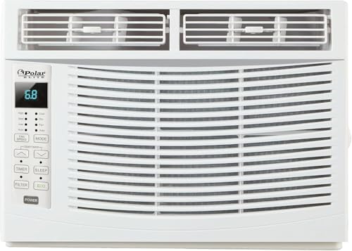 Memorex 6,000 BTU Window Air Conditioner, Cools Up to 250 Sq. Ft., Quiet Operation, Cool/Fan/Dry Modes, Digital Display, Remote Control, Easy Install & 2-Year Warranty