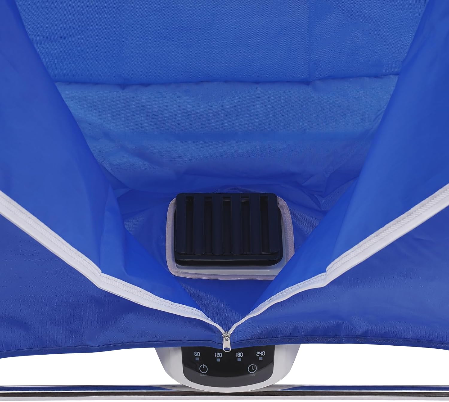 Clothes Dryer, 110V 1200-1500W Portable Travel Drying Machine Foldable Electric Clothes Dryer with Screen Touch Adjustable Time for Home,Laundry,Apartment (Blue, Screen Touch)