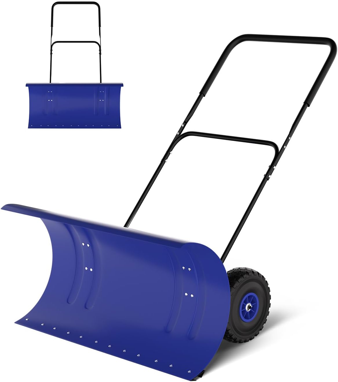 Snow Pusher with Wheels for Driveway, 36