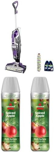 Bundle of BISSELL Crosswave Pet Pro All in One Wet Dry Vacuum Cleaner and Mop for Hard Floors and Area Rugs, Purple, 2306A + BISSELL® Limited Edition Spiced Apple Multi-Surface Formula 2-Pack