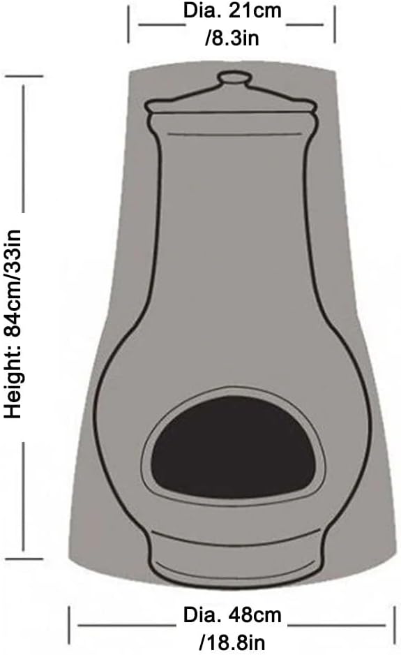 Patio Chiminea Cover Water Resistant Garden Outdoor Heater Cover Outdoor Fire Pit Rain Protector