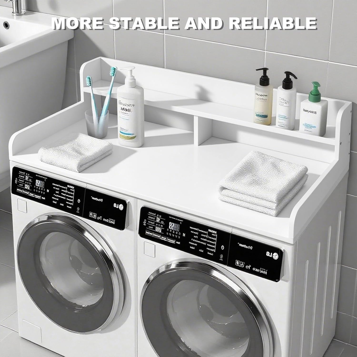 2-Tier Washer Dryer Countertop with 2.8